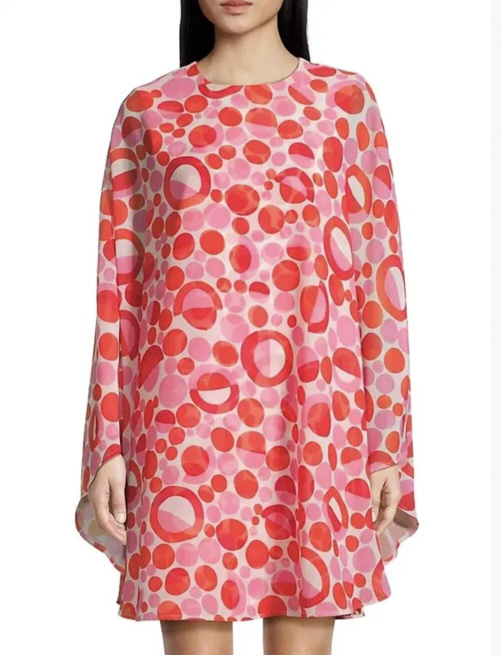 NEW FRANCES VALENTINE bree mini dress in prosecco pink prnt